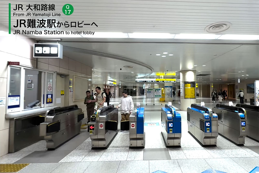 JR難波駅徒歩ルート動画